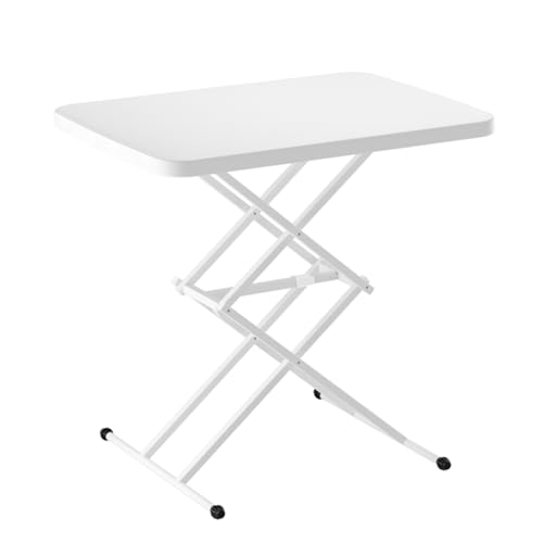 Mesa de camping plegable, mesa de picnic al aire libre con 4 alturas ajustables, no requiere instalación, ideal para fiestas, bodas, cocina, barbacoas
