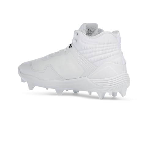 Boombah Viper Pureknit Men's Molded Mid Cleat - White Out - Multiple Color Options - Multiple Sizes2