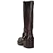 XBKXMK Women's Knee High Riding Boots Round Toe Block Heel Fashion Motorcycle Booties Side Zipper Wide Calf Biker Riding Boots with Studs