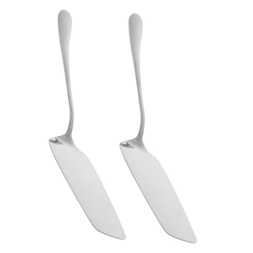 Cabilock 2 Pcs Stainless Steel Cake Spatula Extended Baking Utensils for Serving Cakes Pies Pastries and Cupcakes for Weddings Birthdays and Parties