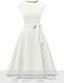 DRESSTELLS Women's Coctail Dresses 2026, White Church Wedding Formal Engagement Confirmation Spring Easter Summer Graduation Party Dress for Teen L