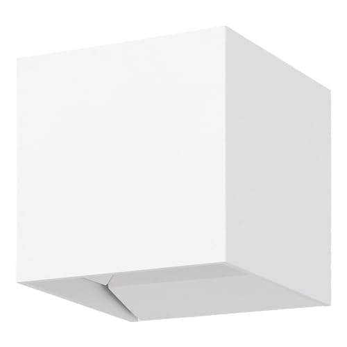 Eglo LED Outdoor wall spot Light Calpino 3, Outside lamp uplight and Downlight, Porch Lighting, Spotlight Made of White Metal