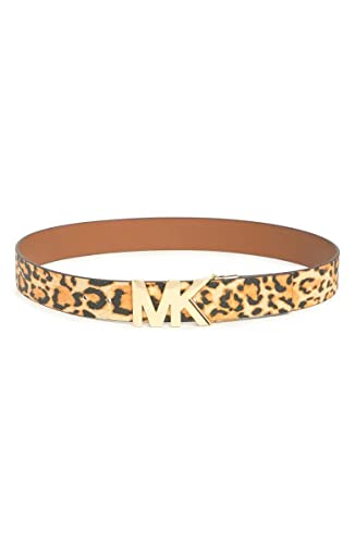 Michael Kors Reversible Monogramm Leopard Print Schnalle Gürtel, Leopard,...
