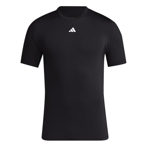 Adidas Techfit t-shirt manches courtes homme XL noir de sport