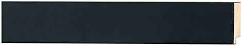 Picture Frame Moulding (Wood) 100ft Bundle - Contemporary Black Finish - 1.625" Width - 5/16" Rabbet Depth