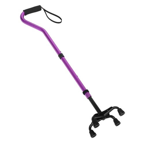 BEBEMOKO Bastón telescópico para caminar, ligero, con mango compensado, bastón de caminar, de pie, estabilidad, bastón ajustable para mujer, aleación de aluminio