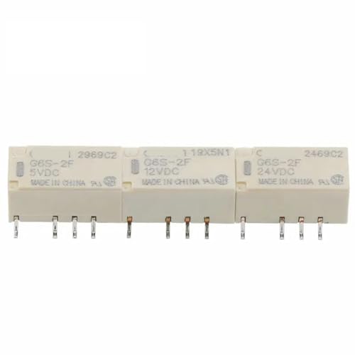 Relé de señal G6S-2F-Y-5VDC de 8 pines y 2A para circuitos electrónicos, pack de 5 unidades 2