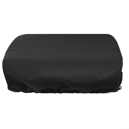 Yuanpgky Cubierta de parrilla impermeable de tela Oxford 420D con cordón resistente al viento para barbacoas de mesa de 22 pulgadas y modelos con capucha, color negro