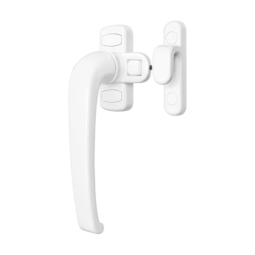 Sivenci - Cierre de Presión Izquierdo para Puertas y Ventanas | Manilla de Presión con Cierre Tipo Gancho | Maneta de presión | Blanco | Apertura Interiror Hacia la Izquierda