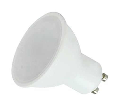 MiniSun | Thermal Plastic 5W Energy Saving LED GU10 Frosted Lens Bulb | LED Bulbs, Home Décor & Improvement Essential | 6500K Cool White