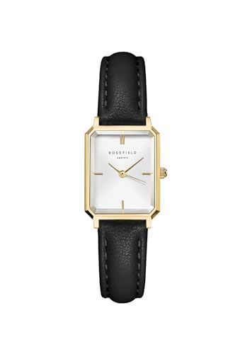 Montre femme Rosefield Octagon XS avec cadran blanc sunray 19.5x24mm