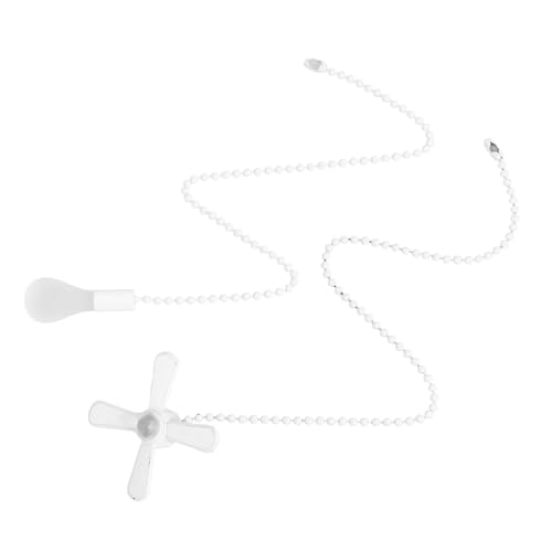 WATIIFUFU Cadenas para Ventilador de Techo de Metal Blanco, Juego de 2 Extensores de Cadena Decorativa para Tirar, Accesorios para Lámparas y Ventiladores de Techo, Reemplazo Funcional