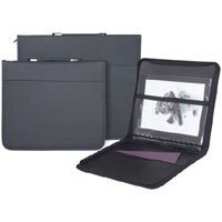 Prat Paris Start 3 Presentation Case, Padded Cloth Zippered Multi-ring Binder with Ten 11x14" Archival Sheet Protectors, Cover Color: Black.