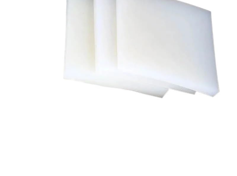 Lámina de Silicona Blanca de Alta Elasticidad, Almohadilla Suave de Goma Amortiguadora, Cuadrada, Resistente Al Desgaste Y a Lospes, Juntas de 50-300 Mm, Grosor de 1-50 Mm./1Pc/250*250*12Mm