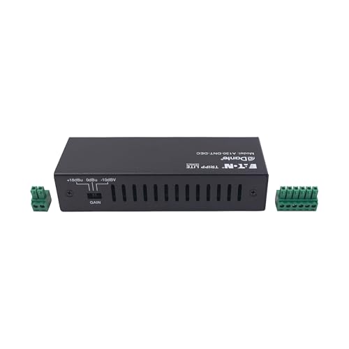Image of Eaton Tripp Lite Series Dante 2-Channel Analog Audio Decoder with PoE Power Supply Option up to 100 Meters (328 ft), Phoenix Connector, PCM 2.0 44.1kHz /48kHz /96kHz up to 24 Bit (A130-DNT-DEC)