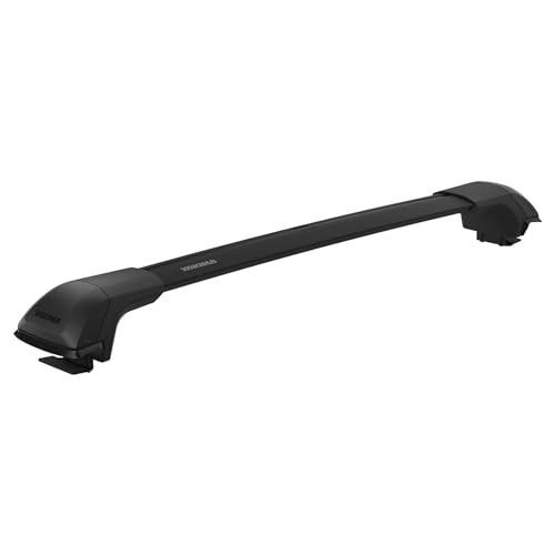 Yakima Timberline FX SM Single Integrated Crossbar for Raised Rails with Aerodynamic T Slot Jetstream Black Crossbars Matte Black
