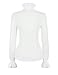 Mosocow Women Victorian Gothic Shirt Vintage Ruffle Long Sleeve Blouse Tops L White