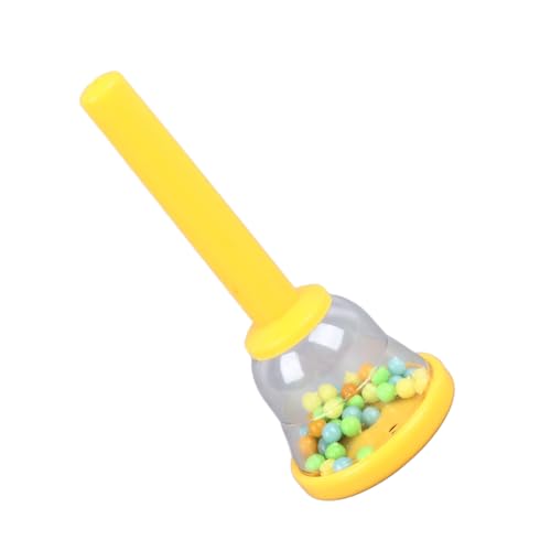 Sino de mão infantil, sino de percussão de mão de plástico para treinamento de aderência infantil, b