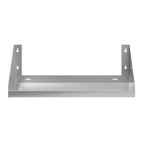Image of AmGood Stainless Steel Wall Shelf with Side Guards (30 inch Long x 18 inch Deep)