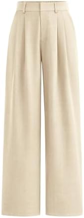 PRETTYGARDEN Women's Summer Elastic High Waisted Work Pants Strai...