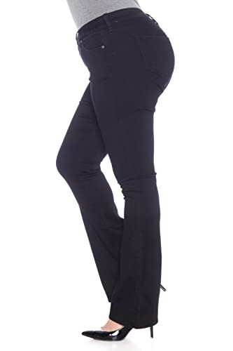 Slink - Premium Women's Plus Size Stretch Color Bootcut Jean (Black)3