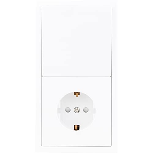 REV Futura, Steckdose mit Abdeckung, Unterputz, Weiss