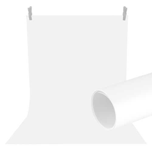 Meking PVCパネル 写真PVC背景 マット&ミラー反射面 両面対応 バックペーパー 70cm x140cm ホワイト 写真撮影用