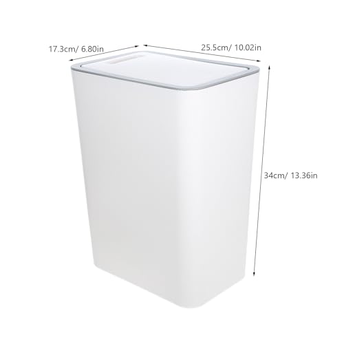 Caneca de basura con pedal 15l Toyvian blanca miniatura 2