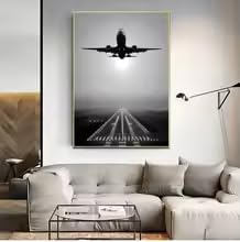 Affiche creative avion decoration interieure haut de gamme HD - 3