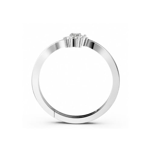 Image of Miss Highness 925 Pure Silver Ring for Women | Flower Adjustable Ring | Certified Sterling Silver Jewellery | Daily Wear Finger Rings | Gift for Wife, Girlfriend, Anniversary & Girls Birthday