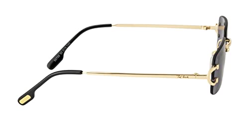 Image of Ted Smith Mens Womens Polycarbonate Uv Protection Metal Rectangular Sunglasses