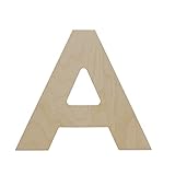 Wooden Letters - A - Unfinished 8 x 9 Inch Decorative Craft Monogram for Wedding Parties and Home...