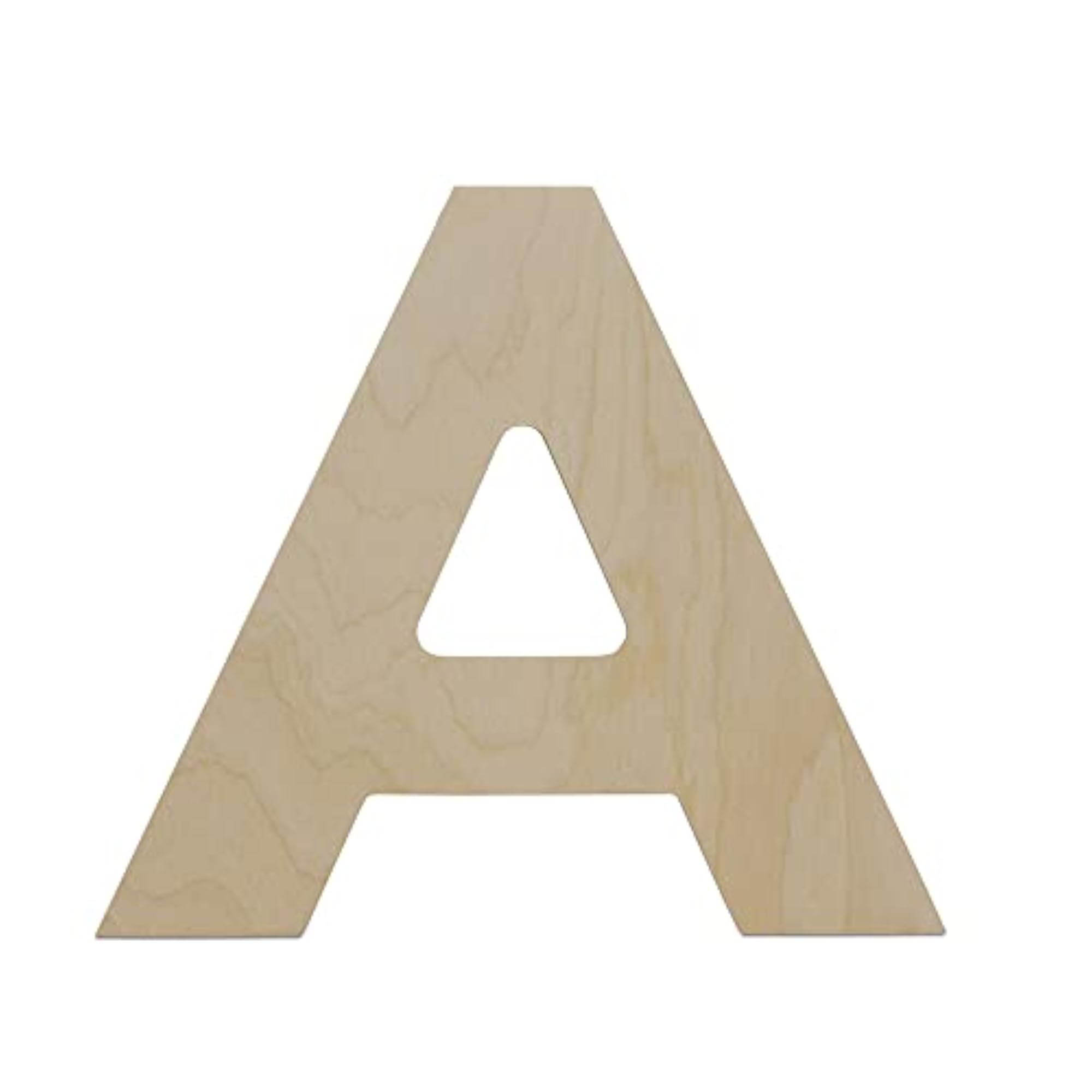 Wooden Letter A Unfinished Decorative Craft Monogram