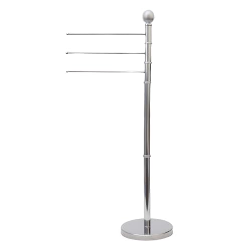 Maury's Piantana Portasciugamani Vari Colori, Struttura in Acciaio, Dimensioni 20x83 cm (Cromo S)