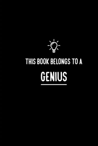 Ce livre appartient à un génie carnet de notes pour ne plus oublier vos idées