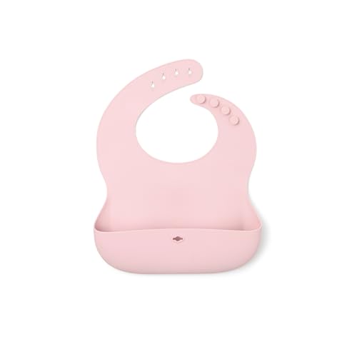 SmileyTot Silicone Baby Bib | BPA Free Durable Food Catcher bib for babies and toddlers. Waterproof and adjustable.