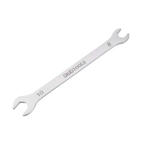 sourcing map Thin Open End Wrench 8mm x 10mm Metric Sandblasting Plated 3cr13 Stainless Steel, Double Ended Slim Spanner for Household Maintenance and General Repairs