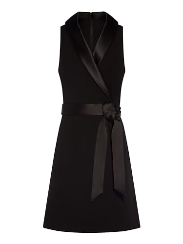 Image of Adrianna Papell Stretch Crepe Tuxedo Dress