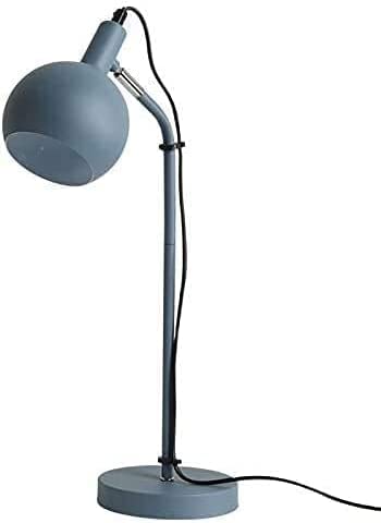 Lampe de bureau rétro et industrielle bleue idéale pour la table de chevet d'une chambre d'enfant