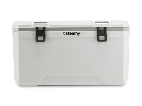 Steamy Marine 120, Nevera Pasiva Grande Especial para Deportes acuáticos y en el Barco, 120 litros, Blanco