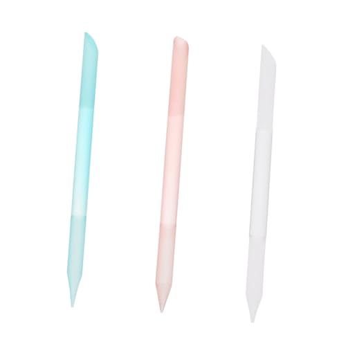 HAMPPLIES Lima Per Unghie in Vetro 3 Pezzi 100x6mm Set Lucidante Manicure Compatto Portatile Per Donna Uso Salone e Viaggi