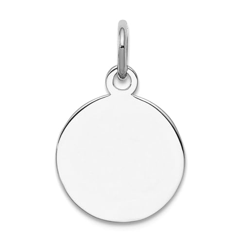Argent sterling 925 collier pendentif gravable poli 18x12mm de haute qualité