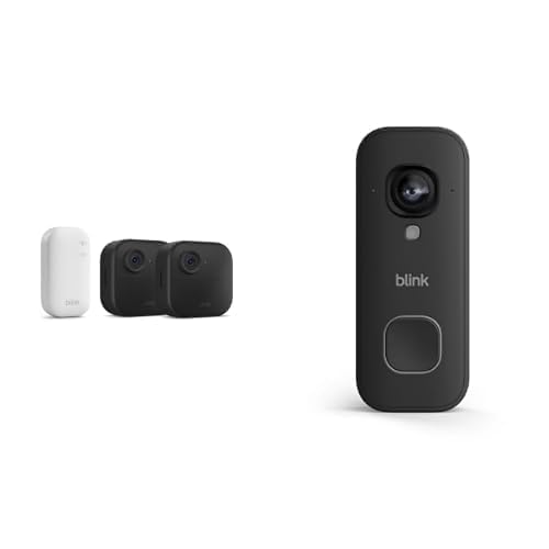 Videocamera esterna 4 Blink con Videocitofono cablato 2K+ Blink, modulo di sincronizzazione di base incluso