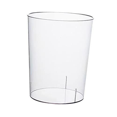 Modern Trash Can Clear Desktop Trash Can Wastebasket Plastic Waste Paper Basket Round for Bedroom Kitchen Car Dressing Table Decoration, 22cmx25cm