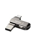 Lexar JumpDrive Dual Drive USB 3.1 Type-C USB Flash Drive 64GB, Read up to 130MB/s, Metal Swivel 2-in-1 USB Stick with Type-C and Type-A, Memory Stick for USB 3.0, 2.0 Device
