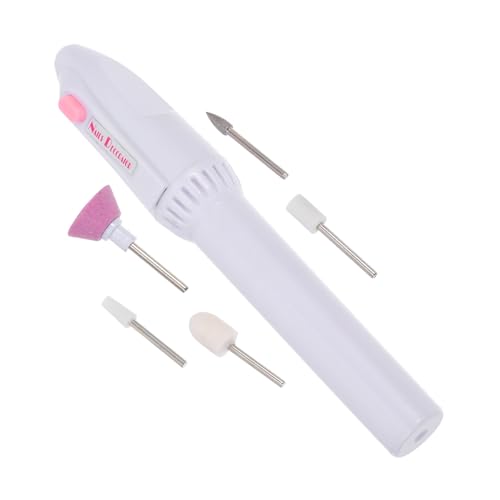 AUTSUPPL Stylo De Manucure Portable Électrique Machine à Polir Ongles Ponceuse Mini Pour Nail Art Outil De Manucure Sans Batterie Pour Femmes Blanc