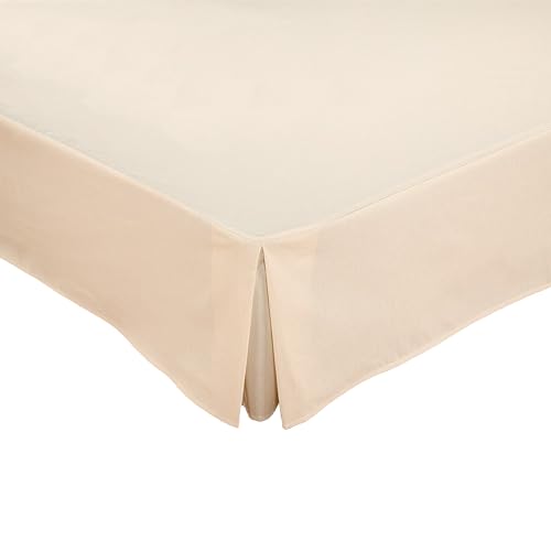Genérico Cubre Canapé Cama Tejido Loneta con Fuelle Inglés, 50% Algodón 50% Poliéster, Cubre Somier, Color Crema, Cubre Canapé para Somier, Fabricado en España (135 x 190/200 x 30 cm, Beige)
