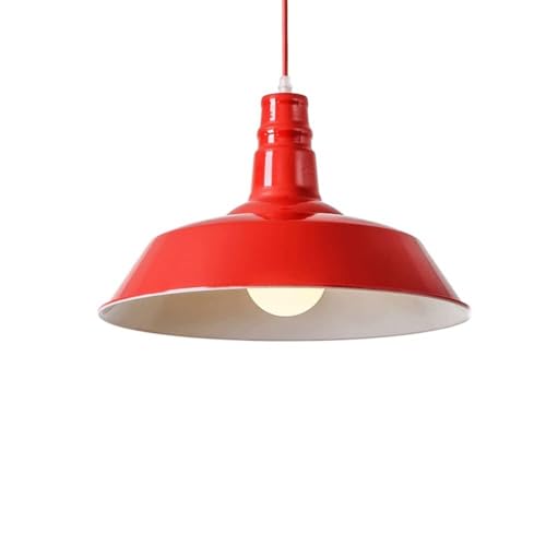 Lámpara colgante verde E27 moderna de hierro forjado regulable para techos de comedor de 36cm