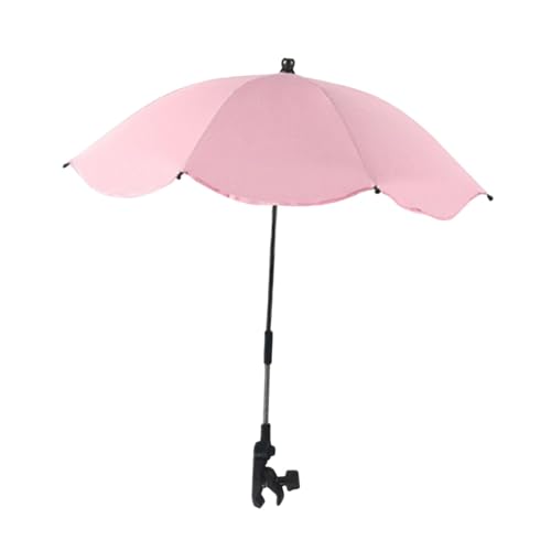 Bothyi Clip on Umbrella Parasol Modern Waterproof Multifunctional Plant Shade Beach Chair Umbrella for Outdoor Summer Travel Camping, Pink