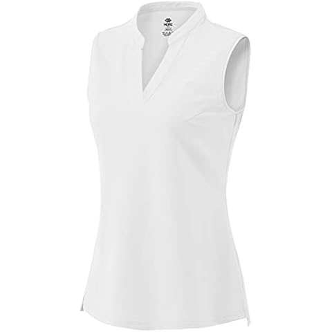 MoFiz Mujer Camiseta sin Manga Verano Henley Polo Cuello en V Blusa Elegante Cover